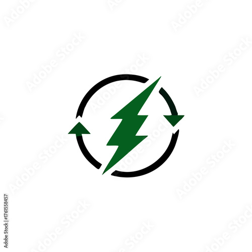 Electric power logo, Energy and thunder electricity symbol.