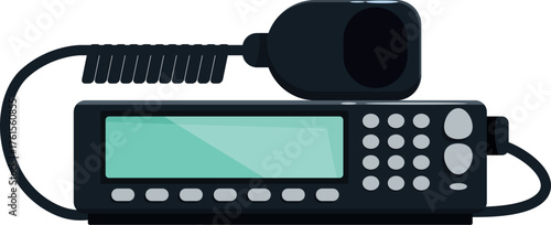 Portable radio transceiver featuring a microphone for clear communication