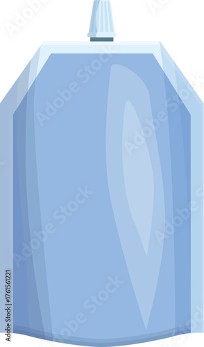 Flexible doypack packaging with white cap standing up, ideal for food or cosmetics products