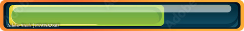 Green loading bar showing progress on white background