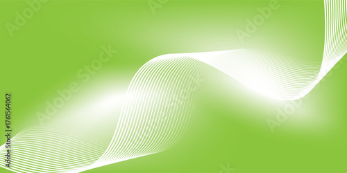 elegant green abstract wave flow, vector abstract design element. vector art