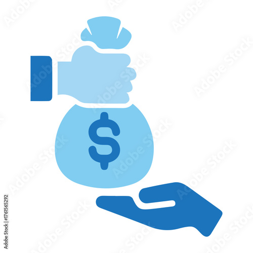 Receiving a loan icon