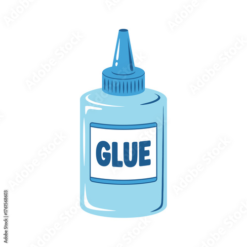Vector art of glue bottle for school and office supply