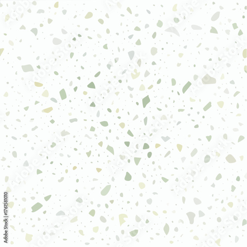 White Terrazzo Pattern with Gray and Yellow Flecks.