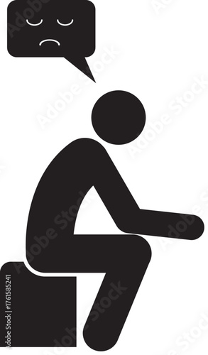 Icon of a person feeling sad and disappointed