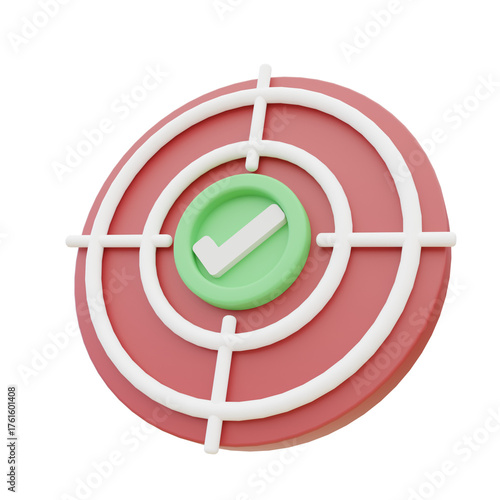3d illustration of business right target for icons and symbols.3d render.