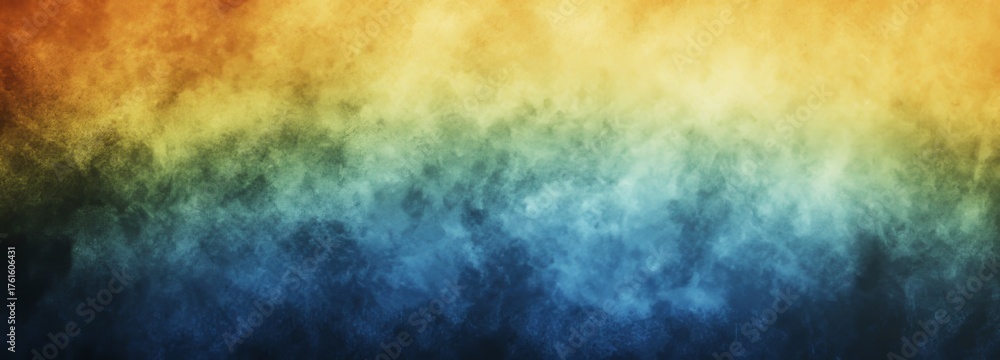 Obraz premium Yellow, green, and blue glowing grainy gradient abstract background with a noise texture, suitable for use as a banner, webpage header, poster, or cover design backdrop