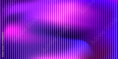Reeded Glass Texture Background with soft purple Gradient, vertical lines and Frosted translucent effect. Distortion with Blur surface. Vector illustration