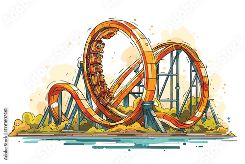 roller coaster rollercoaster leisure isolated