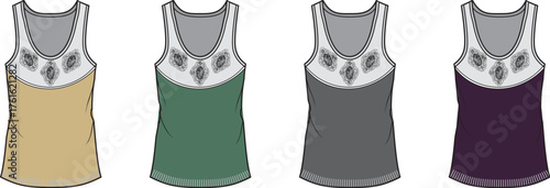 Stylish Tank Top Designs A Fashionable Array of Colorful Summer Wear for Women
