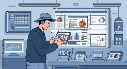 Modern digital farm management with integrated data dashboards and analytics insights