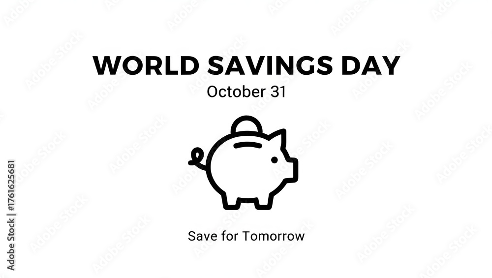 Obraz premium Creative Banner for World Savings Day Celebration