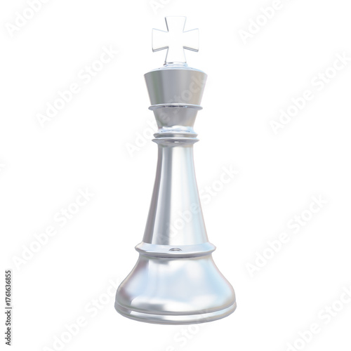 3d illustration of king chess for icons and symbols.3d render.