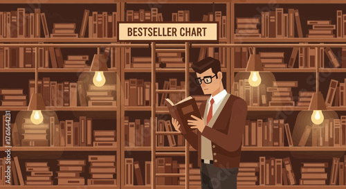 Immersed in literature: a reader explores the bestselling books in a library