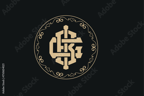 gbi  monogram logo, Monogram collection letter gbi with circle, interlock, modern style good for brand, clothing, apparel, streetwear, baseball, basketball, football, minimalist