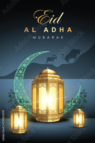 Islamic graphic design for holy Mubarak, ramadan, eid, Al Adha, hajj, arafah, hariraya, Mawlid al-Nabi, ai-fitr, adulfitri and Hijri new year. Literally Background with muslim illuminated lamp.