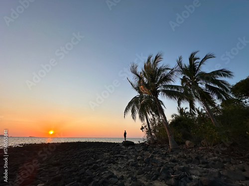 sunset on the beach in Madagascar