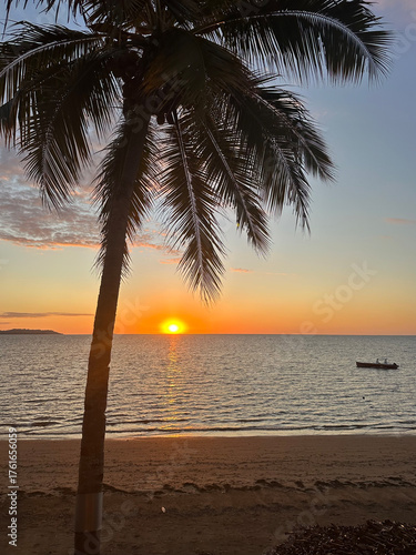 sunset on the beach in Madagascar 