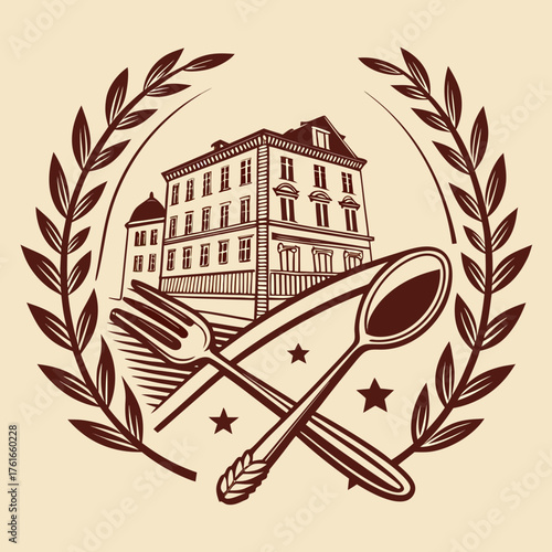 vector illustration of an old house