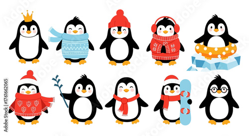 Whimsical Winter A Collection of Festive Penguin Illustrations