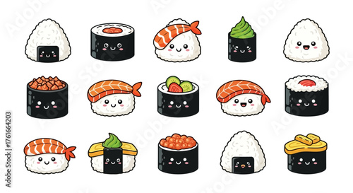 Adorable Sushi Character Collection Cute and Kawaii Japanese Food Art