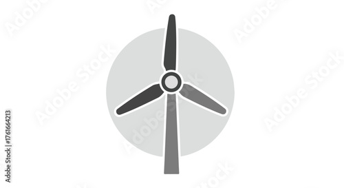 wind turbine on white background