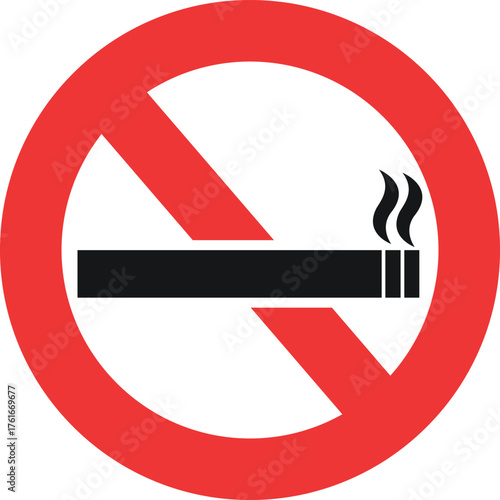 No smoking sign no smoking zone white background vector illustration.smoking icon vector or logo illustration outline