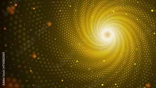 渦を巻くドットサークル