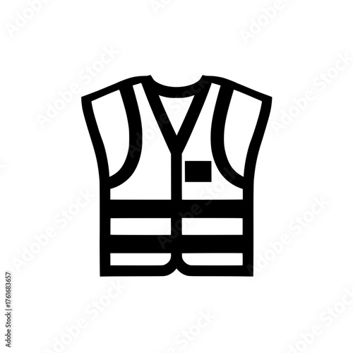 Reflective Safety Vest Icon - Security Equipment