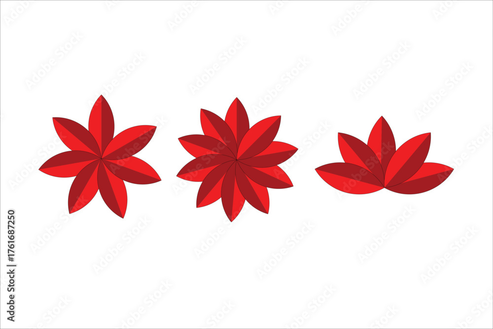 Obraz premium Red color flower stylist set 