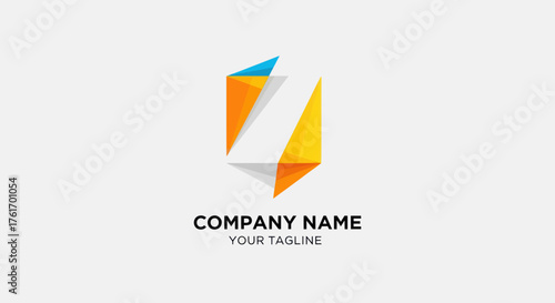 Free Download Abstract Geometric Logo Design with Vibrant Colors. - GFXLoad