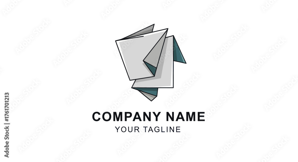 Fototapeta premium Abstract Geometric Logo Design with Overlapping Squares and Modern Aesthetic.