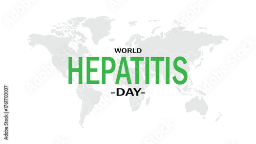 World Hepatitis Day poster design with world map background