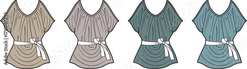 Elegant Peplum Blouse Collection A Stylish Wardrobe Staple with Flowing Fabric