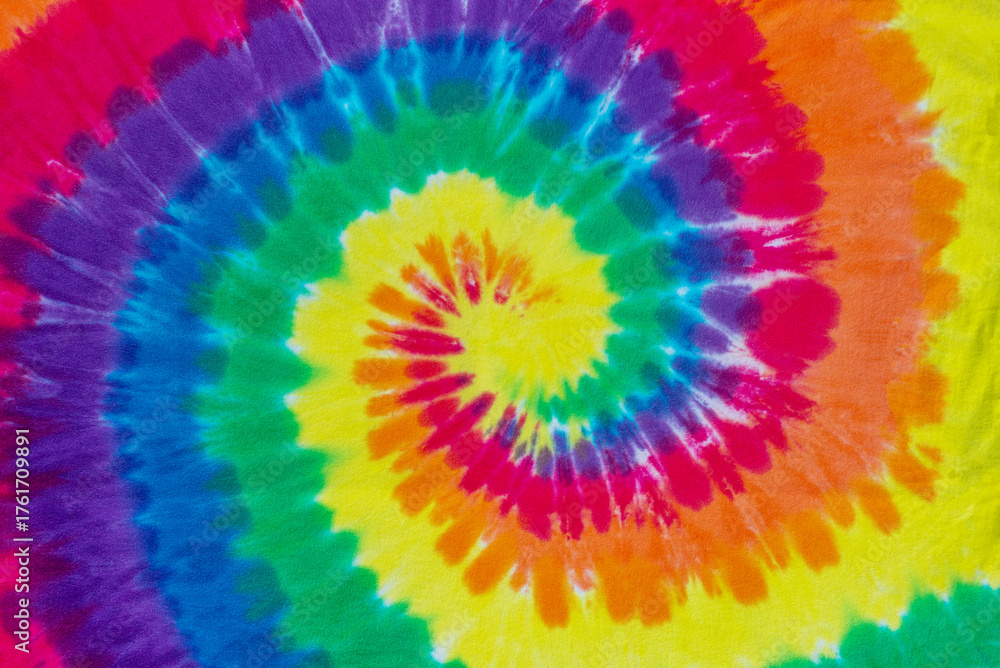 Obraz premium colorful spiral tie dye pattern fabric texture background. 