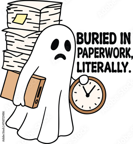 Buried in paperwork literally T-shirt Design, Funny Office Humor Shirt illustration, Funny Workplace Quote Tee shirt, office sarcasm Clipart, snarky sarcastic sublimation