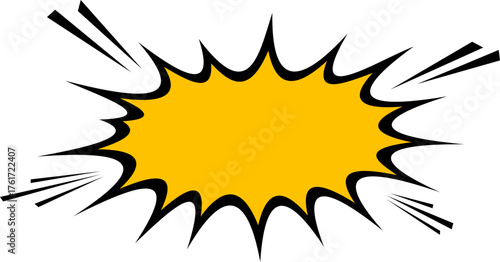 Comic Book Style Explosion Shape - Yellow Burst