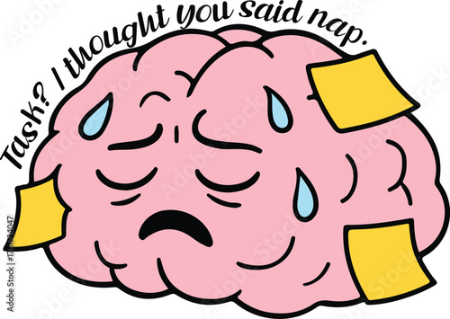 Task I thought you said nap T-shirt Design, Funny Office Humor Shirt illustration, sarcastic Workplace Quote, office sarcasm Clipart