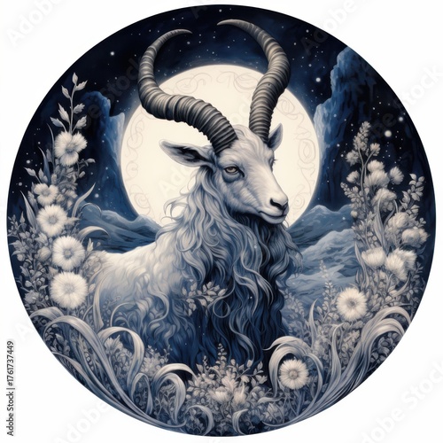flowers and New Moon in Capricorn