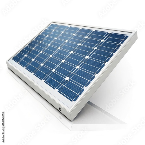 solar panels on white background