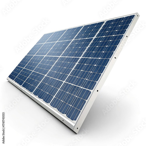 solar panels on white background