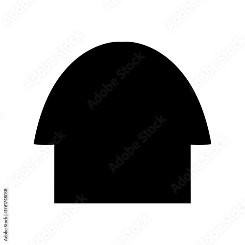 Honai Hut Silhouette, Traditional Papuan House Vector Icon.