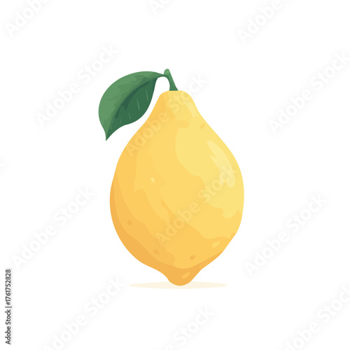 An EPS format illustration, A Simple 2D lemon balm leaves illustration isolated on a white background, vector, simple flat 2D icon, minimalist design, citrus collection
