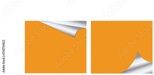 Page Curl Vector Illustration In White Color Folded Paper Corner Template  Background,page curl, curled page, paper fold, page turn, page corner, folded paper, curled paper effect, vector template,