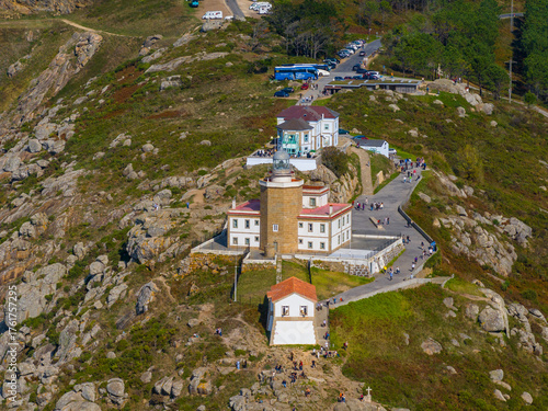 Faro de Fisterra en el Cabo Finisterre, A Coruña, Galicia