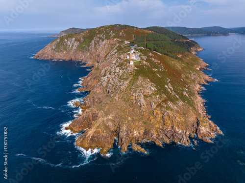 Faro de Fisterra en el Cabo Finisterre, A Coruña, Galicia