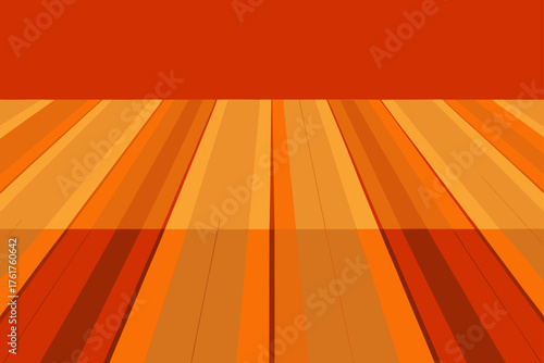 Shiny Varnished Timber Floor Design Illustration