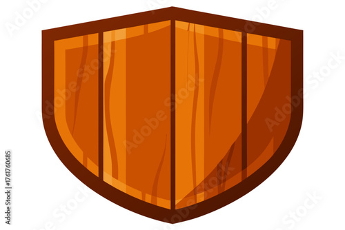 Shiny Varnished Wooden Panel Illustration