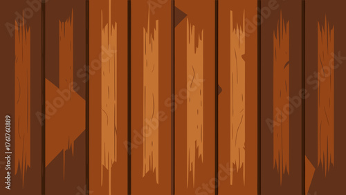 Weathered Cedar Wood Wall Illustration