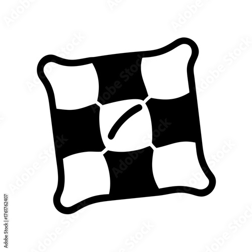 Get cozy with this adorable checkered pillow design perfect for your home decor